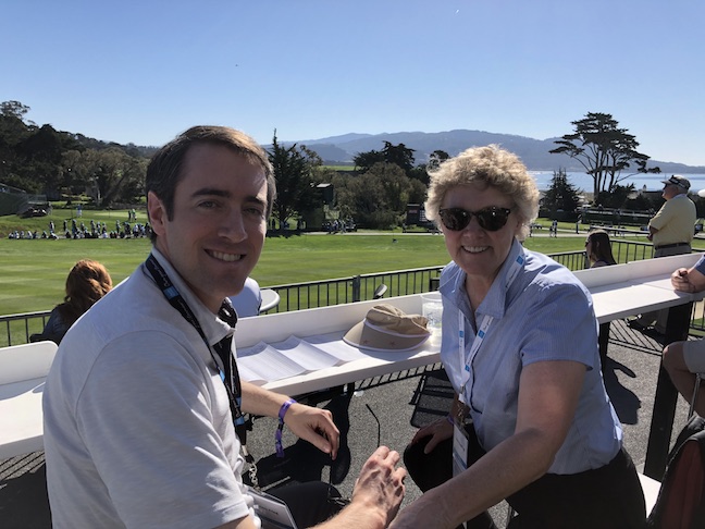 Adam and Luann overlooking the 3rd fairway.