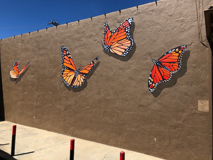 Monarch Butterflies painting on Forest Hill Shopping Center Wall